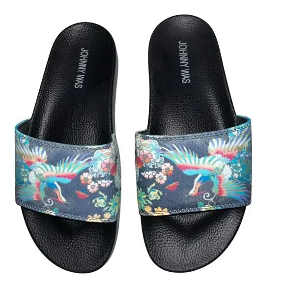 Johnny Was Dreamer Poolslide Slides Sandals Slip On Women 8 - Picture 1 of 7